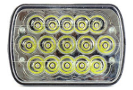 UNIDAD SELLADA LED RECTANGULAR GRANDE 15W 12/24V ALTA Y BAJA