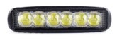LAMPARA DE TRABAJO RECTANGULAR 6 LEDs 18W 12/24V SPOT