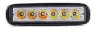 LAMPARA DE TRABAJO RECTANGULAR 6 LEDs 18W DUAL BLANCA Y AMBAR + FLASHEO  12/24V SPOT