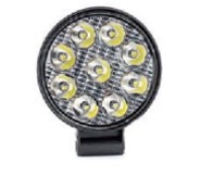LAMPARA DE TRABAJO REDONDA 9 LEDs 27W 12/24V SPOT
