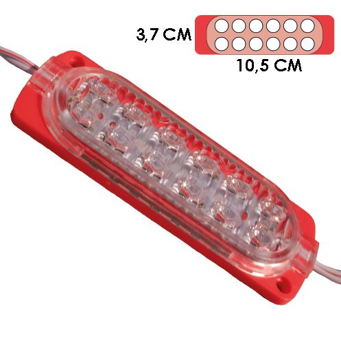 DIRECCIONAL 12LED ROJA 12V