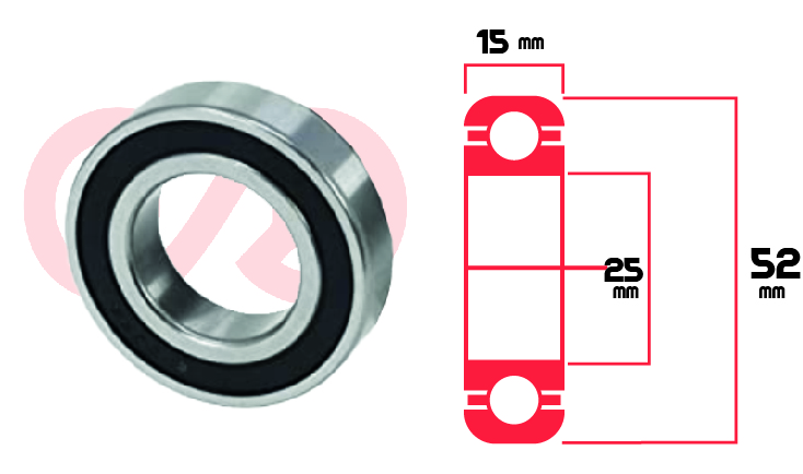 Rodamiento 6205 2Rs Universal