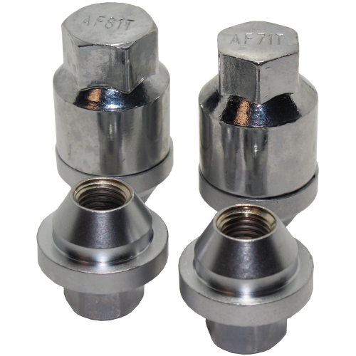 KIT M12X1.50 ( 4  TUERCAS - 2 LLAVES) CONICO