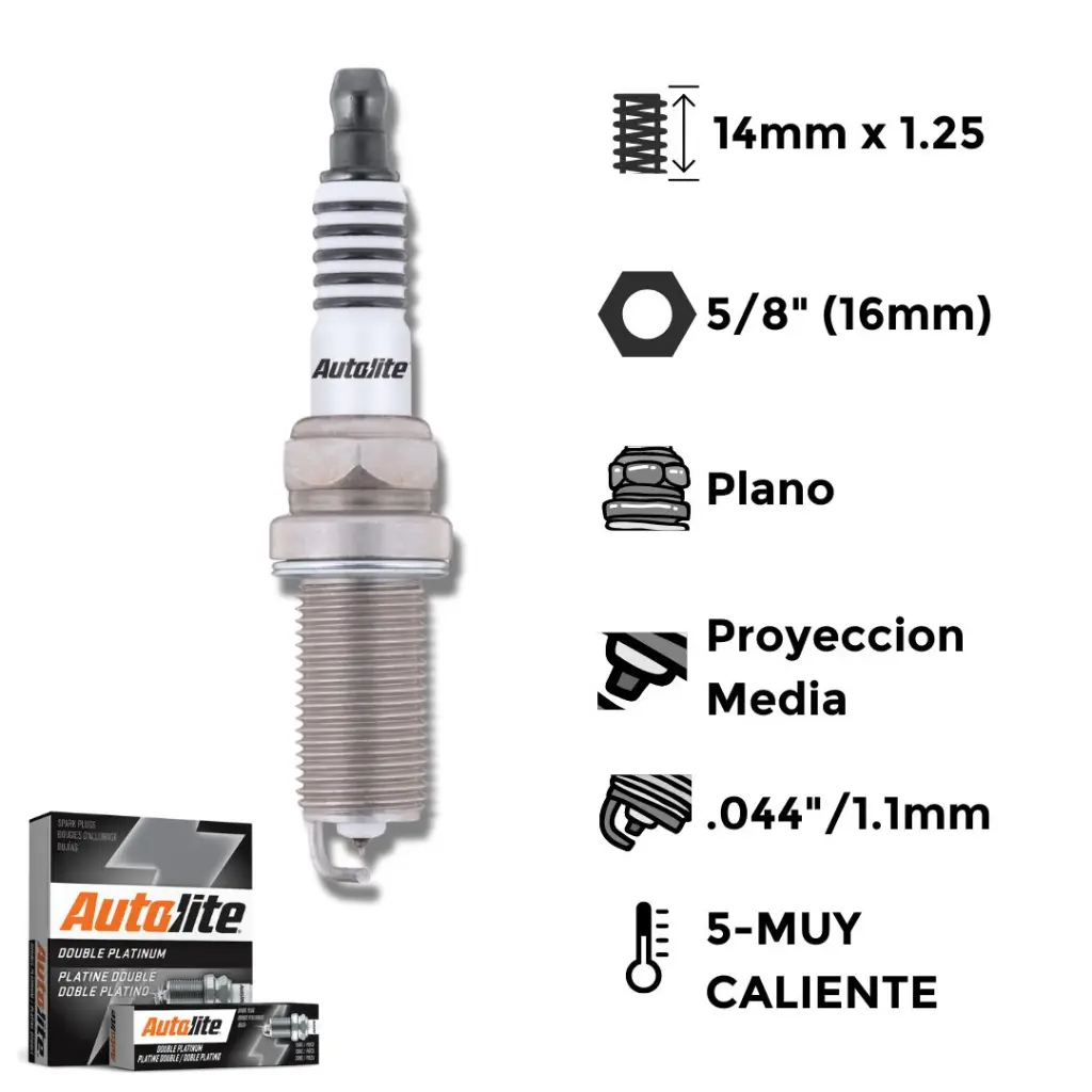 Bujia Autolite Doble Platino Ngk Plfr5A11