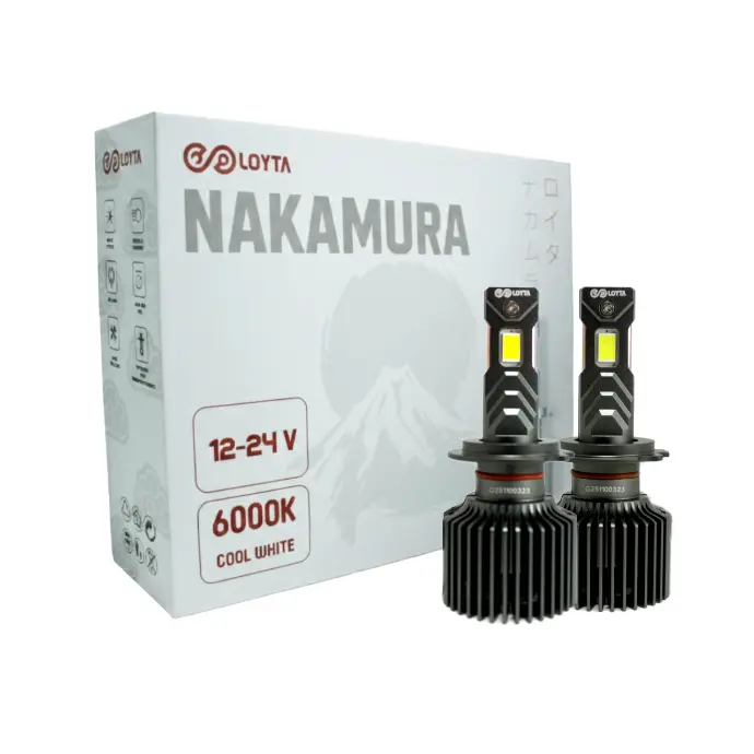 Par Bombillos Led Carro Moto H4 40000lm 90W Blanco Loyta Nakamura