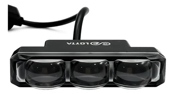 Exploradora Led Rectangular Sin Borde 3 Leds Spot Carro/moto